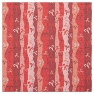 Aries Zodiac Stripes Broken Tiles Stoff