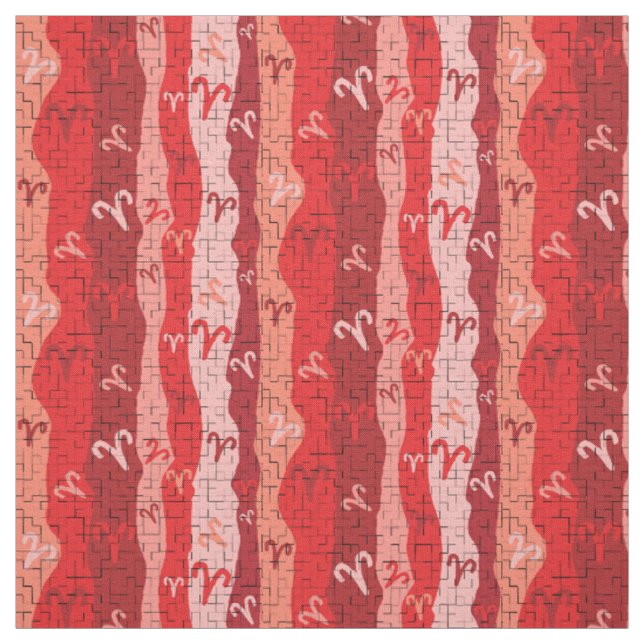 Aries Zodiac Stripes Broken Tiles Stoff (Muster)