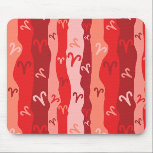 Aries Zodiac Stripes Mousepad