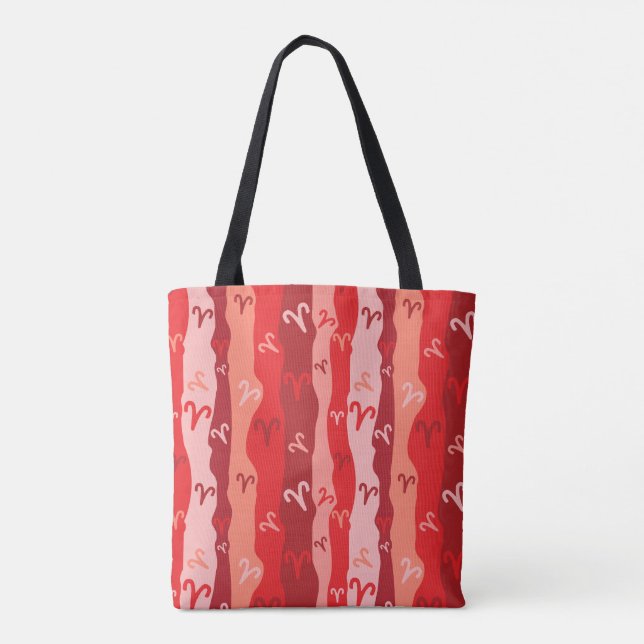 Aries Zodiac Stripes Tasche (Rückseite)
