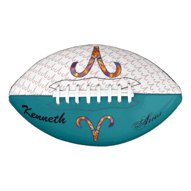 Aries Zodiac Symbol Element von Kenneth Yoncich Football (Vorderseite)