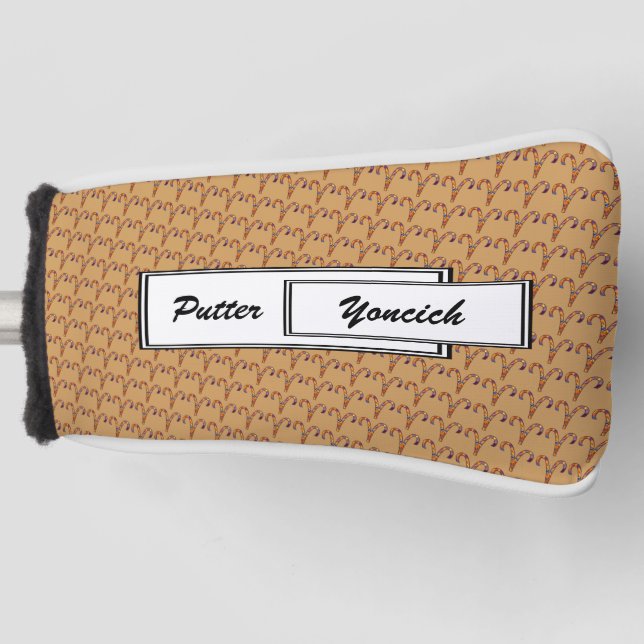 Aries Zodiac Symbol Element von Kenneth Yoncich Golf Headcover (Vorderseite)