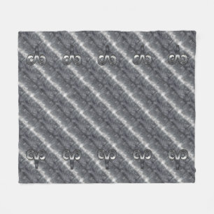 Aries Zodiac Symbol in Grunge Distressed Style Fleecedecke
