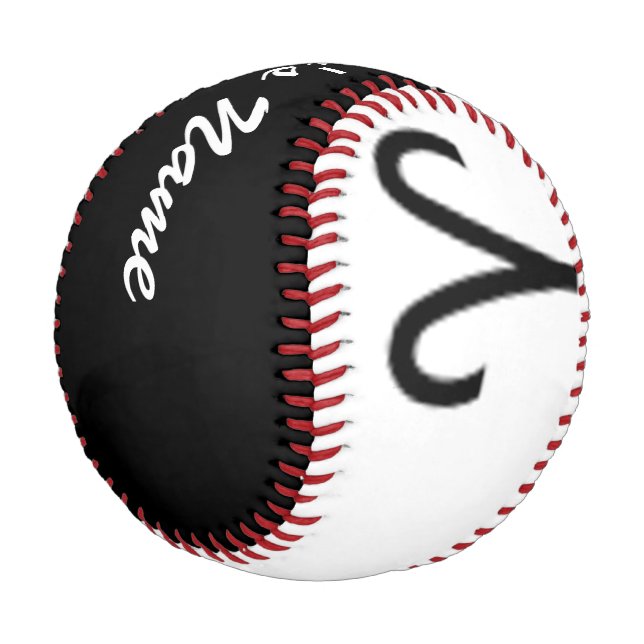 Aries Zodiac Symbol Standard von Kenneth Yoncich Baseball (Schrägansicht)