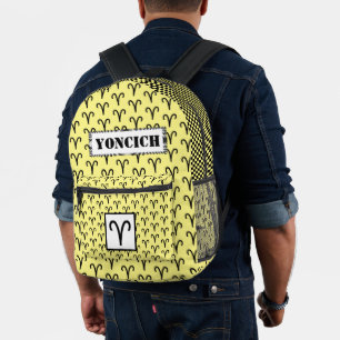 Aries Zodiac Symbol Standard von Kenneth Yoncich Bedruckter Rucksack