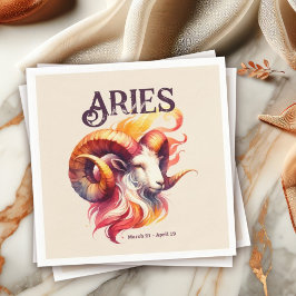 Aries Zodiac Themed Geburtstagsparty Serviette