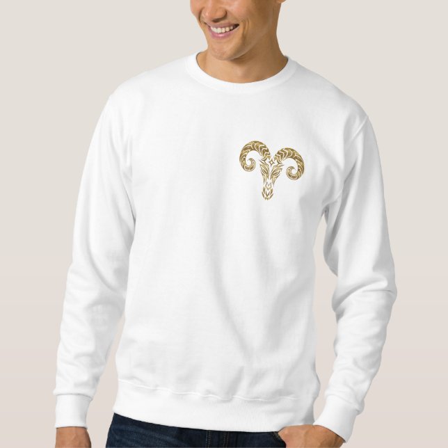 Aries Zodiac - Tribal Gold Sweatshirt (Vorderseite)