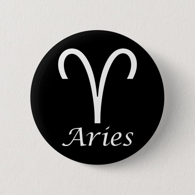 "Aries" Zodiac-Zeichen Button (Vorderseite)