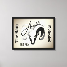 Aries Zodiac Zeichen und Symbol Gerahmt