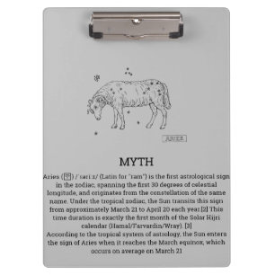 Aries-Zwischenablage Klemmbrett