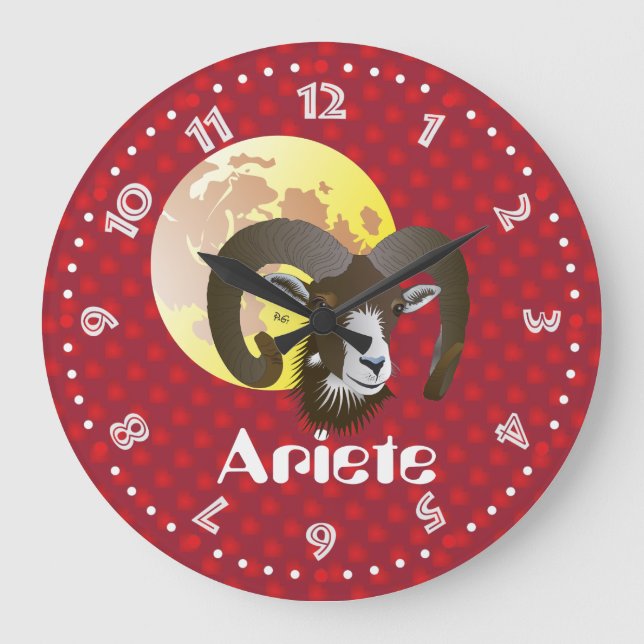 Ariete 21 marzo al 20 aprile Orologio Große Wanduhr (Vorderseite)