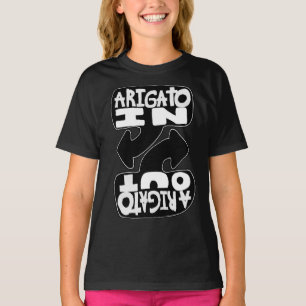 Arigato In, Arigato Out (schwarz und weiß) T-Shirt