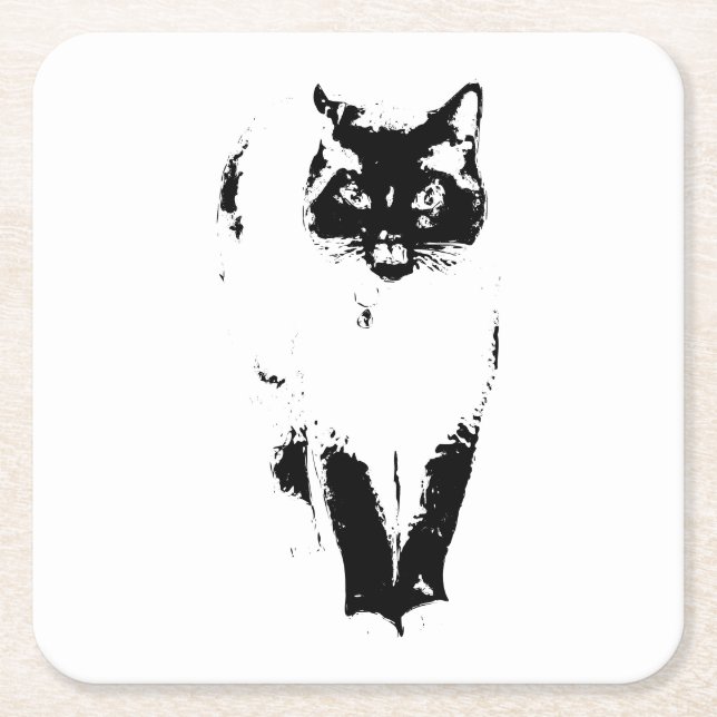 Aristocat Attitude Rechteckiger Pappuntersetzer (Vorderseite)