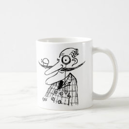 Aristokrat mit Handle-Bar Mustache & Bell. Funny Kaffeetasse