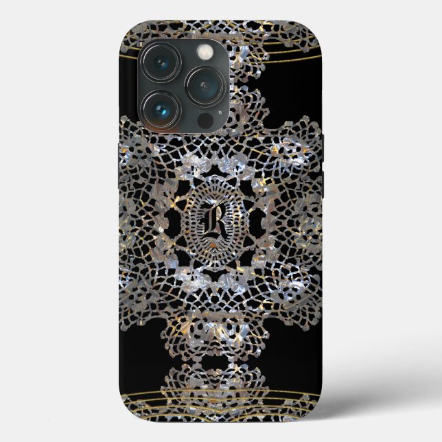 Aristokratische Monogramm Case-Mate iPhone Hülle (Rückseite)