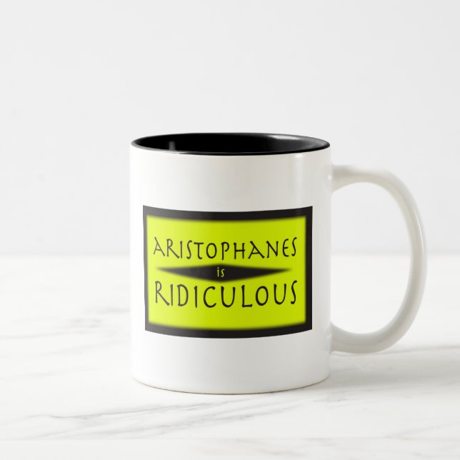 Aristophanes ist lächerlich zweifarbige tasse (Rechts)