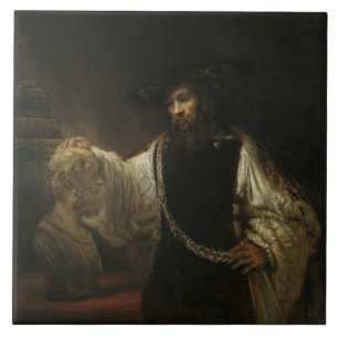 Aristoteles (384-322 BC) mit einem Fehlschlag von Fliese