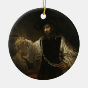 Aristoteles (384-322 BC) mit einem Fehlschlag von Keramik Ornament