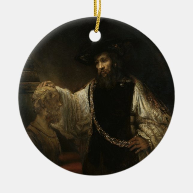 Aristoteles (384-322 BC) mit einem Fehlschlag von Keramik Ornament (Vorne)