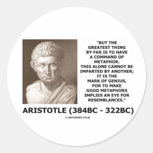 Aristoteles-Befehl des Metapher-Kennzeichens des Runder Aufkleber
