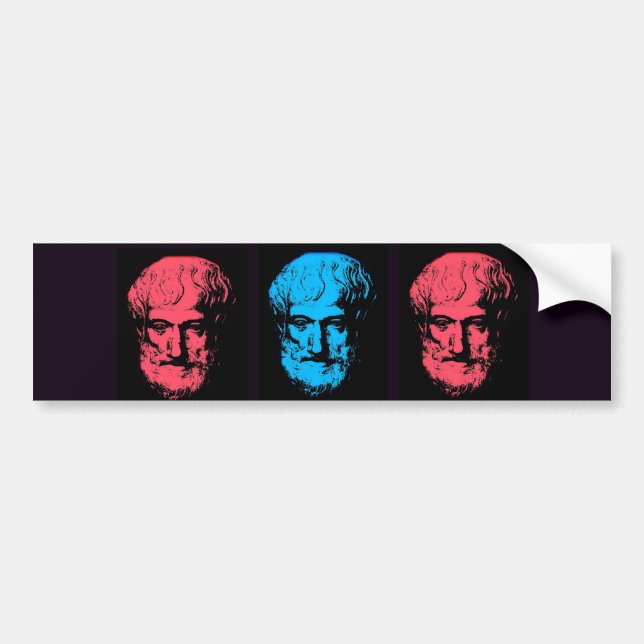 Aristoteles-Collage Autoaufkleber (Vorne)
