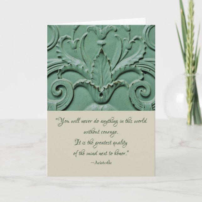 Aristoteles Course Quote Abschluss Card Karte (Vorderseite)
