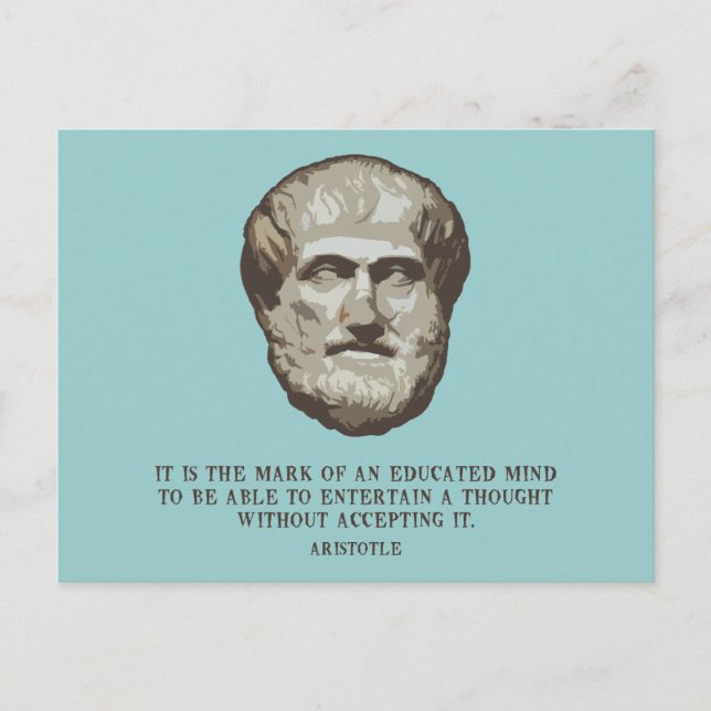 Aristoteles Educated Mind Postkarte (Vorderseite)