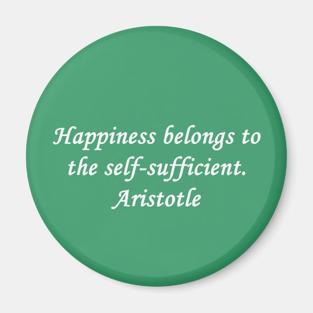 Aristoteles Happiness Zitat Magnet (Vorne)