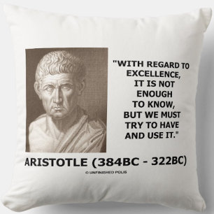 Aristoteles-hervorragende Leistung nicht genug zu Kissen