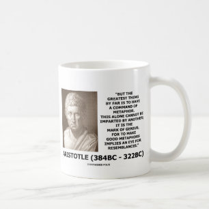 Aristoteles Kommando über die Metapher des Geniusz Kaffeetasse
