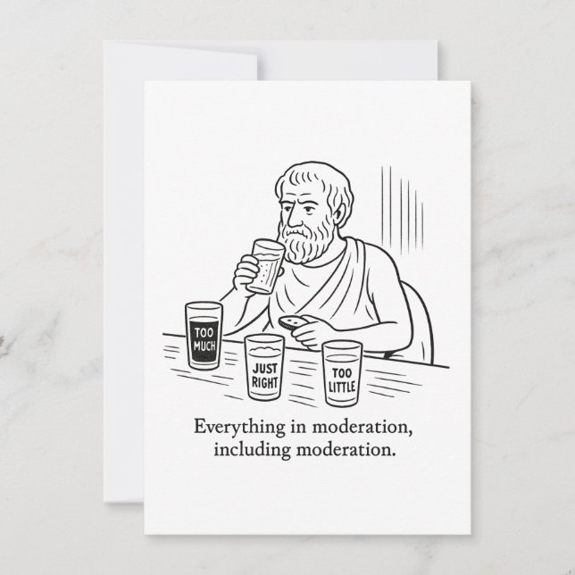 Aristoteles' Leitfaden für Mäßigung (Vorderseite)