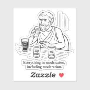 Aristoteles' Leitfaden für Mäßigung Aufkleber