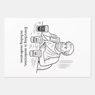Aristoteles' Leitfaden für Mäßigung Geschenkpapier Set