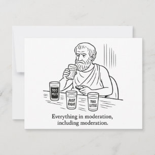 Aristoteles' Leitfaden für Mäßigung Mitteilungskarte