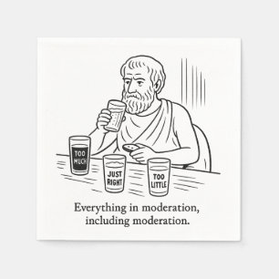Aristoteles' Leitfaden für Mäßigung Serviette