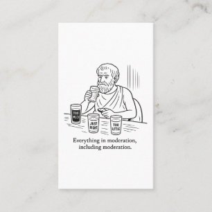 Aristoteles' Leitfaden für Mäßigung Telefonnummerkarte