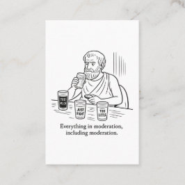 Aristoteles' Leitfaden für Mäßigung Visitenkarte
