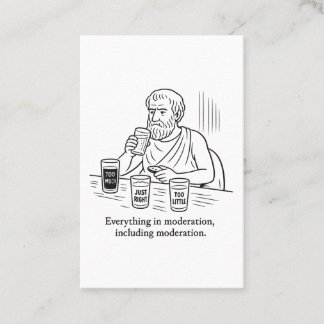 Aristoteles' Leitfaden für Mäßigung Visitenkarte