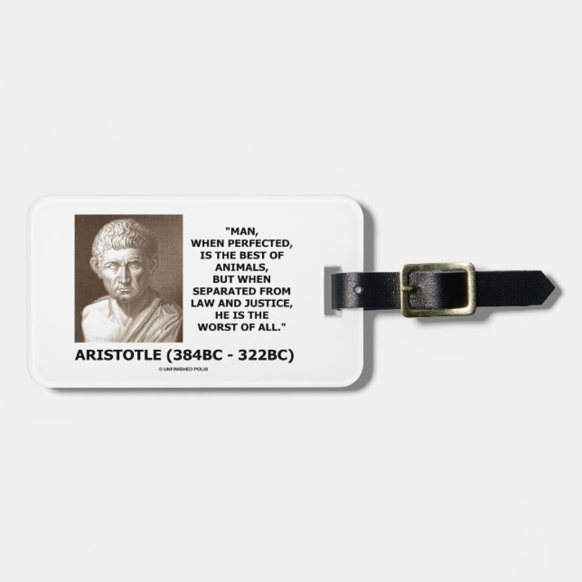 Aristoteles-Mann vervollkommnete beste Gepäckanhänger (Vorderseite horizontal)