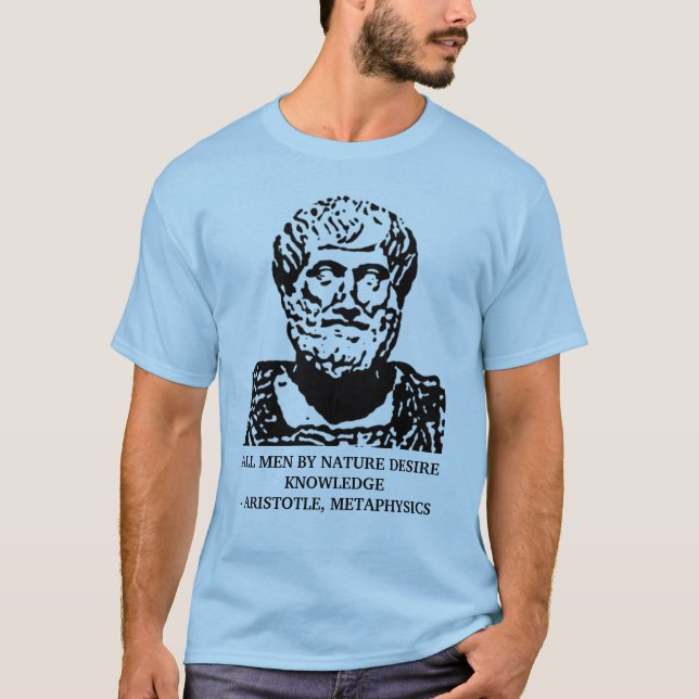 Aristoteles-Metaphysik-Zitat T-Shirt (Vorderseite)