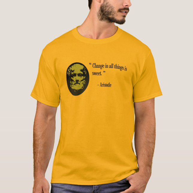 Aristoteles-Philosophiekleidung, Zitat T-Shirt (Vorderseite)