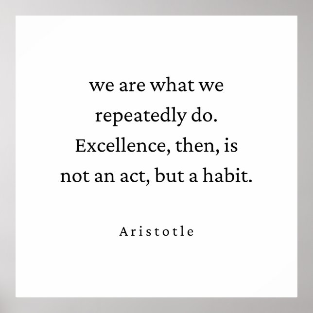 Aristoteles Philosophisches Zitat Minimalistisch Poster (Vorne)