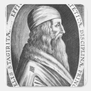 Aristoteles Quadratischer Aufkleber