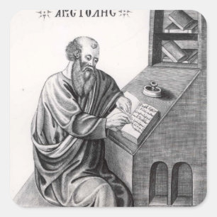 Aristoteles Quadratischer Aufkleber