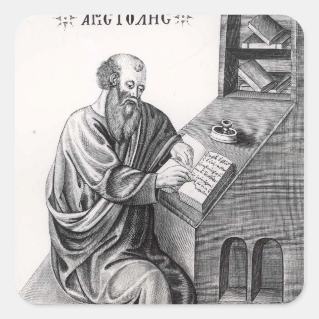 Aristoteles Quadratischer Aufkleber (Vorderseite)