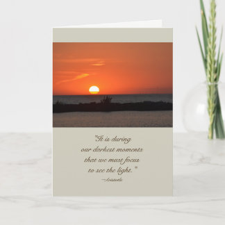 Aristoteles Quote Sunset Sympathy Card Karte