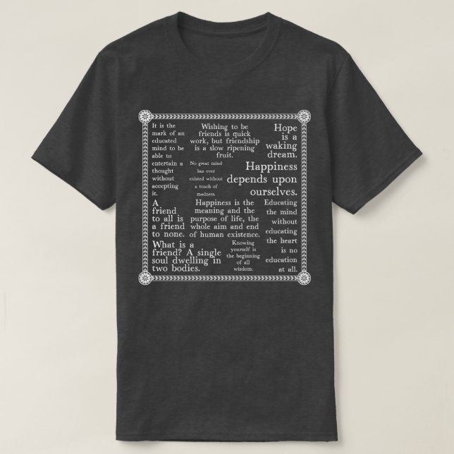 Aristoteles Quotes T-Shirt (Design vorne)