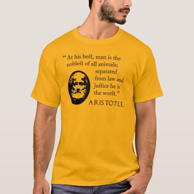 Aristoteles-T - Shirtzitat, Mann T-Shirt (Vorderseite)