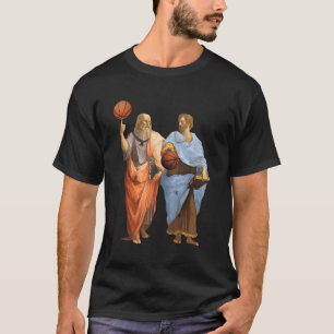 Aristoteles und Plato mit Basketballs Philosophie T-Shirt