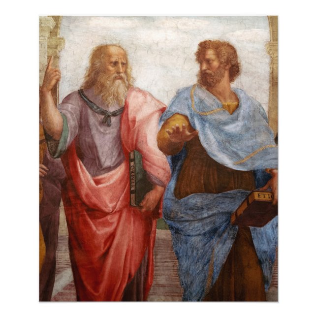 Aristoteles und Plato von Raphael Fotodruck (Vorne)